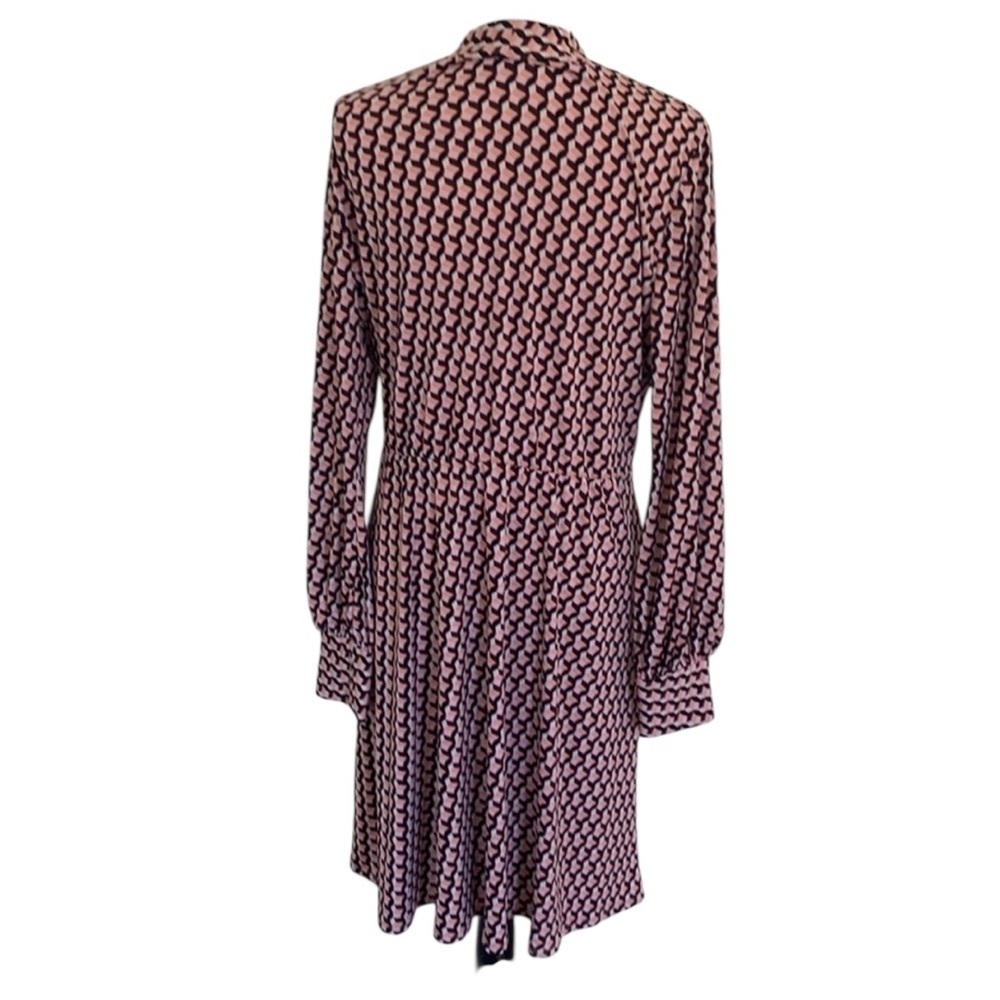 Adrianna Papell Long Sleeve Pink Patterned Dress - Picture 5 of 6